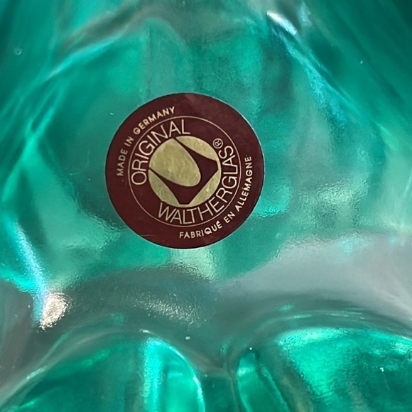 Christmas Tree Original Waltherglas Glass Candy Trinket Dish Heavy Green Pair 5” - Picture 5 of 6